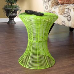 Indoor/Outdoor Round Metal Accent Table - Green - Holly and Martin