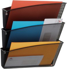 Innovative ALBA Mesh Pockets Black Wall File - Set of 3
