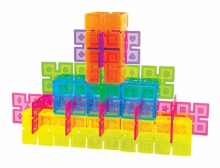 Interlox Building Set - 96 Pcs in Multi Color - Guidecraft - G16835
