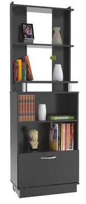 Inval Furniture Deluxe Tall Bookcase with Storage