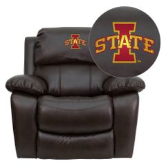Iowa State University Cyclones Leather Rocker Recliner - MEN-DA3439-91-BRN-45012-EMB-GG