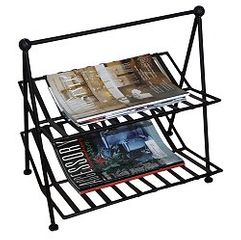 Iron Magazine Rack - Black - Pangaea Home and Garden Furniture - FM-C4381-K
