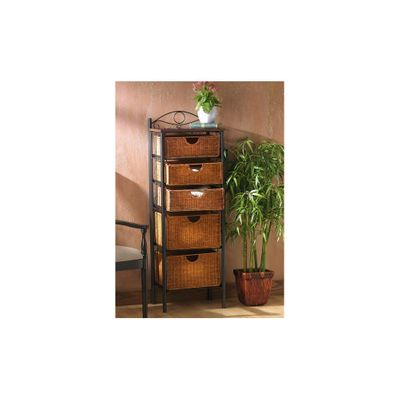 Iron/Wicker Five Drawer Unit - Holly and Martin