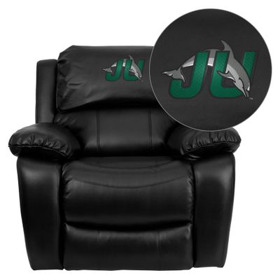 Jacksonville University Dolphins Leather Rocker Recliner - MEN-DA3439-91-BK-41039-EMB-GG