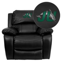Jacksonville University Dolphins Leather Rocker Recliner - MEN-DA3439-91-BK-41039-EMB-GG