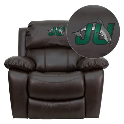 Jacksonville University Dolphins Leather Rocker Recliner  - MEN-DA3439-91-BRN-41039-EMB-GG