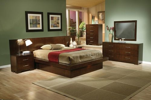 Jessica Queen Size Bedroom Furniture Set 1 in Light Cappuccino - Coaster - 200711Q-BSET-1