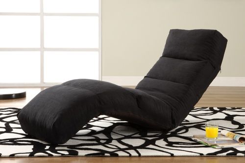 Jet Curved Convertible Lounger in Black - TT-NJA-D2-BK