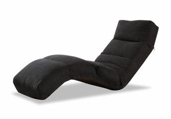 Jet Curved Convertible Lounger in Black - TT-NJA-D2-BK