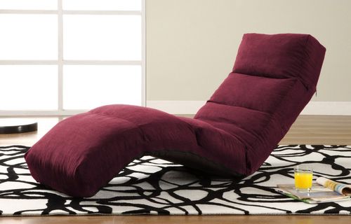 Jet Curved Convertible Lounger in Burgundy - TT-NJA-D2-BY
