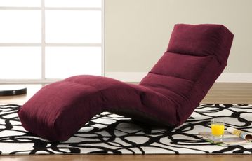 Jet Curved Convertible Lounger in Burgundy - TT-NJA-D2-BY