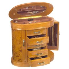 Jewelry Box in Burlwood Oak - Trinity - Jewelry Boxes by Mele - 0079111