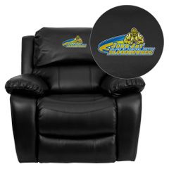 John Jay College of Criminal Justice Bloodhounds Leather Rocker Recliner - MEN-DA3439-91-BK-41040-EMB-GG