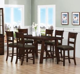 Julius 7 Piece Pub Table & Upholstered Stool Set - 100458