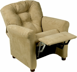 Juvenile Recliner Traditional Brownstone Microfiber
