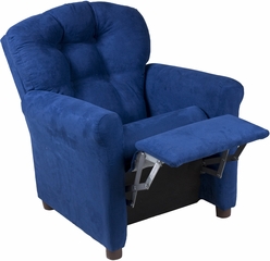 Juvenile Recliner Traditional Indigo Essence Microfiber
