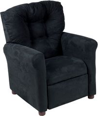 Juvenile Recliner Traditional Rich Black Microfiber