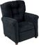 Juvenile Recliner Traditional Rich Black Microfiber