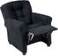 Juvenile Recliner Traditional Rich Black Microfiber