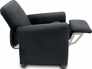 Juvenile Recliner Urban Rich Black Microfiber