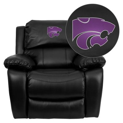 Kansas State University Wildcats Leather Rocker Recliner - MEN-DA3439-91-BK-45013-EMB-GG