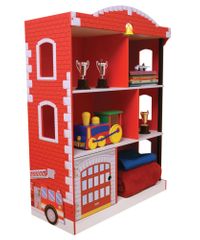 Kids Bookcase - Firehouse Bookcase - KidKraft Furniture - 76026