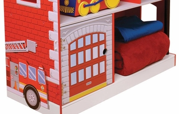 Kids Bookcase - Firehouse Bookcase - KidKraft Furniture - 76026