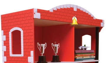 Kids Bookcase - Firehouse Bookcase - KidKraft Furniture - 76026
