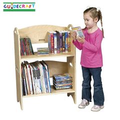 Kids Bookshelf - Stacking Bookshelf in Natural - Guidecraft - G6431