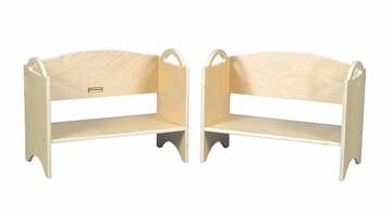 Kids Bookshelf - Stacking Bookshelf in Natural - Guidecraft - G6431