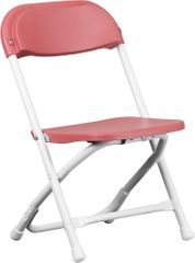 Kids Burgundy Plastic Folding Chair - Y-KID-BY-GG