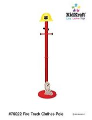 Kids Coat Rack - Firefighter Clothes Pole - KidKraft Furniture - 76022