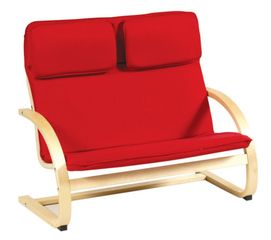 Kids Couch - Kiddie Couch in Red - Guidecraft - G6401