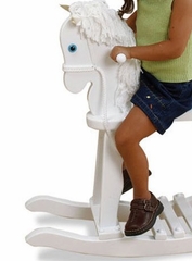 Kids Rocking Horse - Derby Rocking Horse in White - KidKraft Furniture - 19601