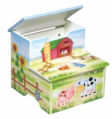 Kids Step Stool - Little Farm House Step Stool - Guidecraft - G83566