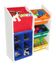 Kids Super Storage with 3 Primary Color Bins, Book Holder and 6-Slot Cubby - RiverRidge - 02-040
