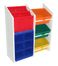 Kids Super Storage with 3 Primary Color Bins, Book Holder and 6-Slot Cubby - RiverRidge - 02-040