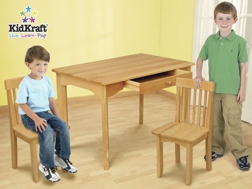 Kids Table and Chair Set - Avalon Table and 2 Chair Set in Natural - KidKraft Furniture - 26621
