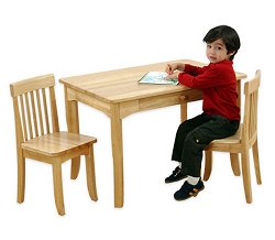 Kids Table and Chair Set - Avalon Table and 2 Chair Set in Natural - KidKraft Furniture - 26621