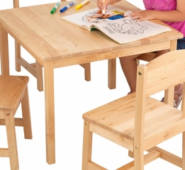 Kids Table and Chair Set - Farmhouse Table and Four Chairs - KidKraft Furniture - 21421
