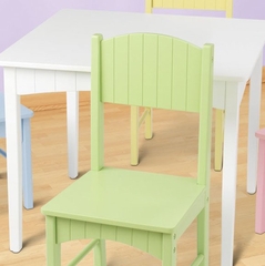 Kids Table and Chair Set - Nantucket Table and 4 Pastel Chair Set - KidKraft Furniture - 26101