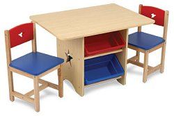 Kids Table and Chair Set - Star Table and 2 Chair Set - KidKraft Furniture - 26912