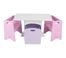 Kids Table and Chair Set - White Table with Pastel Benches - KidKraft Furniture - 26162