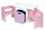 Kids Table and Chair Set - White Table with Pastel Benches - KidKraft Furniture - 26162