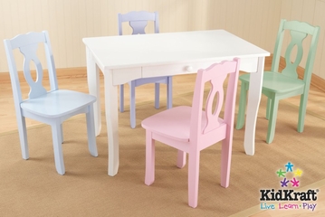 Kids Table - Brighton Table in White - KidKraft Furniture - 26701