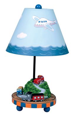 Kids Table Lamp - Transportation Table Lamp in Multi Color - Guidecraft - G85307