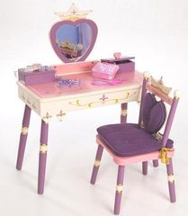 Kids Vanity Table Set - Princess Vanity Table and Chair Set - LOD20021