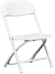 Kids White Plastic Folding Chair - Y-KID-WH-GG