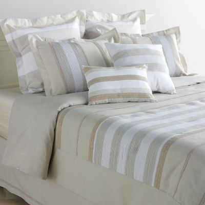 King Size Mini Duvet Cover Set - Cinnamon 3 Piece Set in Natural / Ivory - CINN-KING-DUVET-SET