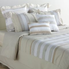 King Size Mini Duvet Cover Set - Cinnamon 3 Piece Set in Natural / Ivory - CINN-KING-DUVET-SET